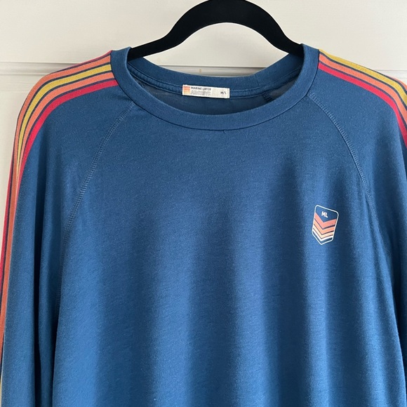 Chaser Blue Long Sleeve with Rainbow Stripes - Picture 2 of 4